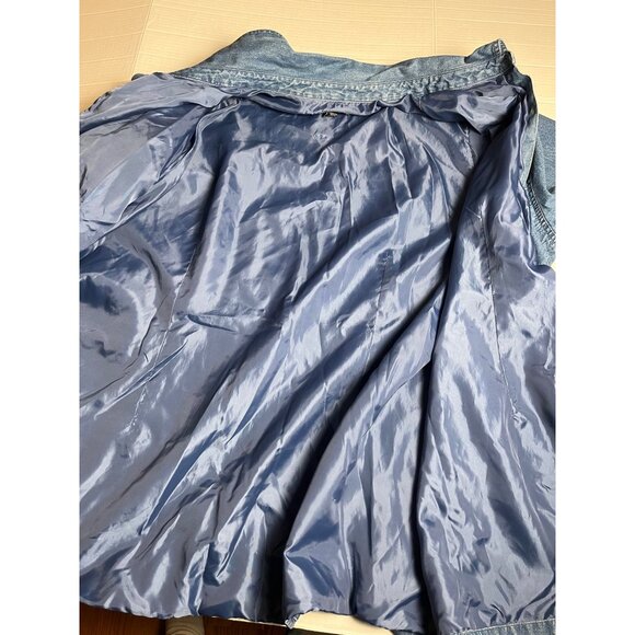 Denim & Co. Womens Embroidered Button-Down Denim shirt Jacket 3X plus shacket - Picture 9 of 14